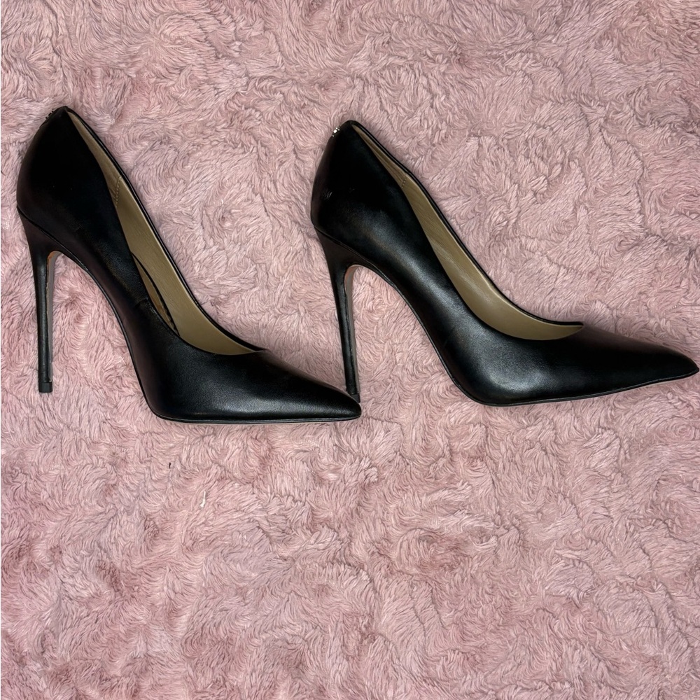 Sam Edelman Black Pointed-Toe Stiletto Heels
